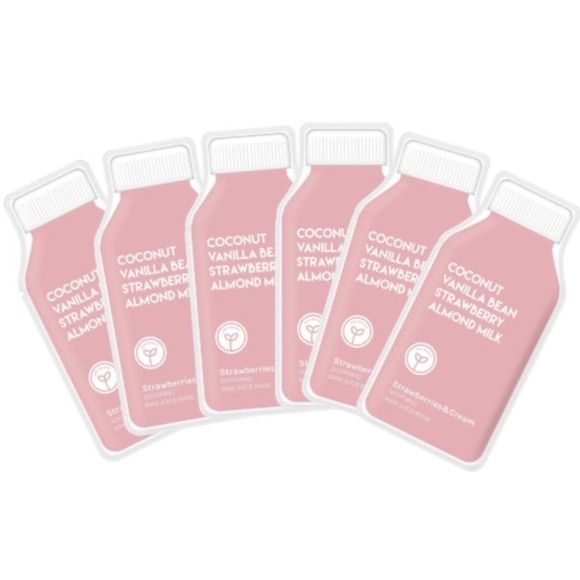 ESW Strawberries & Cream Soothing Raw Juice 6 Pack of Masks - Picture 2 of 4